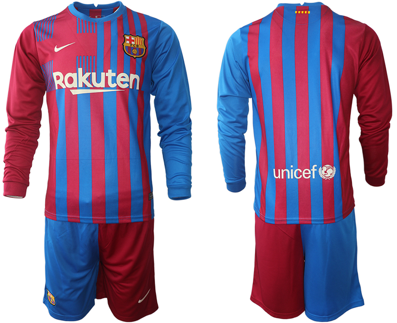 Barcelona home long sleeve 2021/22 Soccer Kit